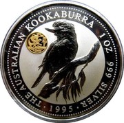 Australia 1 Dollar Kookaburra. Panda Privy Mark 1995 KM# 260 THE AUSTRALIAN KOOKABURRA 1 OZ 999 SILVER 1995 coin reverse Australia 1 Dollar Kookaburra. Panda Privy Mark 1995 KM# 260 THE AUSTRALIAN KOOKABURRA 1 OZ 999 SILVER 1995 coin reverse