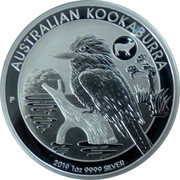Australia 1 Dollar Kookaburra. Pig Privy Mark 2019 ELIZABETH II AUSTRALIA JC 1 DOLLAR coin reverse