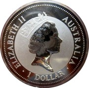 Australia 1 Dollar Kookaburra. Sweden Privy Mark 1998 KM# 362 ELIZABETH II AUSTRALIA 1 DOLLAR coin obverse Australia 1 Dollar Kookaburra. Sweden Privy Mark 1998 KM# 362 ELIZABETH II AUSTRALIA 1 DOLLAR coin obverse