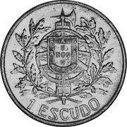 Portugal 1 Escudo Establishment of the Republic 1910 Struck in 1914 KM# 560 1 ESCUDO coin reverse Portugal 1 Escudo Establishment of the Republic 1910 Struck in 1914 KM# 560 1 ESCUDO coin reverse