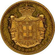 Portugal 10.000 Reis 1878 KM# 520 Kingdom Decimal coinage 10.000 REIS coin reverse Portugal 10.000 Reis 1878 KM# 520 Kingdom Decimal coinage 10.000 REIS coin reverse