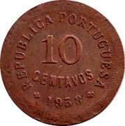 Portugal 10 Centavos 1938 KM# 573 Republic REPUBLICA PORTUGUESA 10 CENTAVOS 1924 coin obverse Portugal 10 Centavos 1938 KM# 573 Republic REPUBLICA PORTUGUESA 10 CENTAVOS 1924 coin obverse