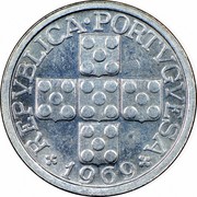 Portugal 10 Centavos 1969 KM# 594 Republic REPUBLICA PORTVGVESA 1969 coin obverse Portugal 10 Centavos 1969 KM# 594 Republic REPUBLICA PORTVGVESA 1969 coin obverse