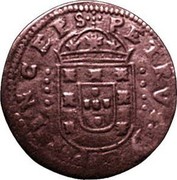 Portugal 10 Reis (1/2 Vinten) Pedro Prince Regent 1677 KM# 99 PETRVS.D.G.PRINCEPS coin obverse Portugal 10 Reis (1/2 Vinten) Pedro Prince Regent 1677 KM# 99 PETRVS.D.G.PRINCEPS coin obverse