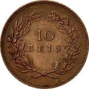 Portugal 10 Reis 1892 KM# 532 Kingdom Decimal coinage 10 REIS coin reverse Portugal 10 Reis 1892 KM# 532 Kingdom Decimal coinage 10 REIS coin reverse