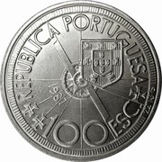Portugal 100 Esc Explorer Diogo Cao 1987 KM# 641 REPUBLICA PORTUGUESA 100 ESC. 1987 22 13 6 coin obverse Portugal 100 Esc Explorer Diogo Cao 1987 KM# 641 REPUBLICA PORTUGUESA 100 ESC. 1987 22 13 6 coin obverse
