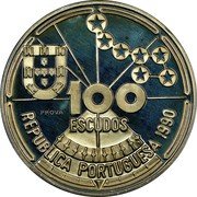 Portugal 100 Escudos Astronomic Navigation 1990 KM# 649a 100 ESCUDOS REPUBLICA PORTUGUESA 1990 coin obverse Portugal 100 Escudos Astronomic Navigation 1990 KM# 649a 100 ESCUDOS REPUBLICA PORTUGUESA 1990 coin obverse