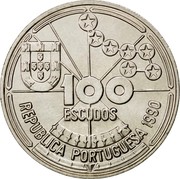 Portugal 100 Escudos Astronomic Navigation 1990 KM# 649 100 ESCUDOS REPUBLICA PORTUGUESA 1990 coin obverse Portugal 100 Escudos Astronomic Navigation 1990 KM# 649 100 ESCUDOS REPUBLICA PORTUGUESA 1990 coin obverse