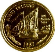 Portugal 100 Escudos Explorer Nuno Tristao 1987 KM# 640b NVNO TRISTÃO RIO GAMBIA 1446 ISABEL F BRANCO 1987 INCM coin reverse Portugal 100 Escudos Explorer Nuno Tristao 1987 KM# 640b NVNO TRISTÃO RIO GAMBIA 1446 ISABEL F BRANCO 1987 INCM coin reverse