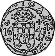 Portugal 100 Reis Cross of Jerusalem 1641 KM# 46 coin reverse Portugal 100 Reis Cross of Jerusalem 1641 KM# 46 coin reverse