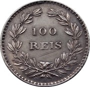 Portugal 100 Reis 1843 KM# 473 Kingdom Decimal coinage 100 REIS coin reverse Portugal 100 Reis 1843 KM# 473 Kingdom Decimal coinage 100 REIS coin reverse