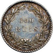 Portugal 100 Reis 1861 KM# 497 Kingdom Decimal coinage 100 REIS coin reverse Portugal 100 Reis 1861 KM# 497 Kingdom Decimal coinage 100 REIS coin reverse