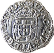 Portugal 100 Reis Afonso VI ND KM# 75 ALPHONSVS . VI . DG . REX . POR coin obverse Portugal 100 Reis Afonso VI ND KM# 75 ALPHONSVS . VI . DG . REX . POR coin obverse