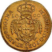 Portugal 1000 Reis (Quartinho. 1200 Reis) 1792 KM# 292 Kingdom Milled coinage 1000 MARIA I D G PORT ET ALG REGINA coin obverse Portugal 1000 Reis (Quartinho. 1200 Reis) 1792 KM# 292 Kingdom Milled coinage 1000 MARIA I D G PORT ET ALG REGINA coin obverse