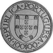 Portugal 100$00 Bartolomeu Dias 1988 KM# 642 REPUBLICA PORTUGUESA 100$00 coin obverse