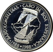 Portugal 100$00 Bartolomeu Dias 1988 KM# 642a BARTOLOMEU DIAS CABO DA BOA ESPERANÇA JORGE VIEIRA INCM 1488 1988 coin reverse Portugal 100$00 Bartolomeu Dias 1988 KM# 642a BARTOLOMEU DIAS CABO DA BOA ESPERANÇA JORGE VIEIRA INCM 1488 1988 coin reverse