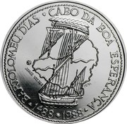 Portugal 100$00 Bartolomeu Dias 1988 Proof KM# 642c BARTOLOMEU DIAS CABO DA BOA ESPERANCA JORGE VIERIA INCM 1488 1988 coin reverse Portugal 100$00 Bartolomeu Dias 1988 Proof KM# 642c BARTOLOMEU DIAS CABO DA BOA ESPERANCA JORGE VIERIA INCM 1488 1988 coin reverse