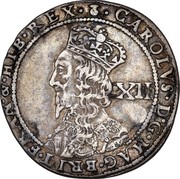 UK 12 Shillings Charles I (3rd Coinage, 5th Issue) ND (1641-1642) KM# 86.1 · CAROLVS · D · G · MAG · BRIT · FRAN · & · HIB · REX · coin obverse UK 12 Shillings Charles I (3rd Coinage, 5th Issue) ND (1641-1642) KM# 86.1 · CAROLVS · D · G · MAG · BRIT · FRAN · & · HIB · REX · coin obverse