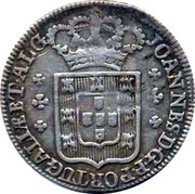 Portugal 120 Reis (6 Vintens) ND KM# 316 Kingdom Milled coinage JOANNES D G P PORTUGALIAE ET ALG coin obverse Portugal 120 Reis (6 Vintens) ND KM# 316 Kingdom Milled coinage JOANNES D G P PORTUGALIAE ET ALG coin obverse
