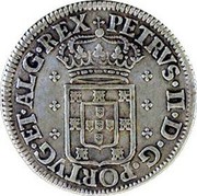 Portugal 120 Reis (6 Vintens) Pedro II ND KM# 143 PETVS.II.D.G.PORTVG.ET.ALG.REX coin obverse Portugal 120 Reis (6 Vintens) Pedro II ND KM# 143 PETVS.II.D.G.PORTVG.ET.ALG.REX coin obverse