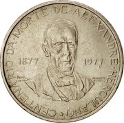 Portugal 2 $ 50 100th Anniversary of the Death of Alexandre Herculano 1977 KM# 605 CENTENARIO DA MORTE DE ALEXANDRE HERCULANO 1877 1977 INCM 1977 M.NORTE SC VLP coin reverse Portugal 2 $ 50 100th Anniversary of the Death of Alexandre Herculano 1977 KM# 605 CENTENARIO DA MORTE DE ALEXANDRE HERCULANO 1877 1977 INCM 1977 M.NORTE SC VLP coin reverse
