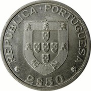 Portugal 2 $ 50 FAO - World Food Day 1983 KM# 617 REPUBLICA PORTUGUESA 2$50 coin obverse Portugal 2 $ 50 FAO - World Food Day 1983 KM# 617 REPUBLICA PORTUGUESA 2$50 coin obverse