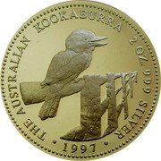 Australia 2 Dollars (Kookaburra) KM# 363.1 THE AUSTRALIAN KOOKABURRA 2 OZ. 999 SILVER 1998 coin reverse Australia 2 Dollars (Kookaburra) KM# 363.1 THE AUSTRALIAN KOOKABURRA 2 OZ. 999 SILVER 1998 coin reverse