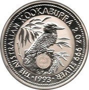 Australia 2 Dollars Kookaburra. Emu Privy Mark 1993 KM# 179.1 THE AUSTRALIAN KOOKABURRA 2 OZ. 999 SILVER 1993 coin reverse Australia 2 Dollars Kookaburra. Emu Privy Mark 1993 KM# 179.1 THE AUSTRALIAN KOOKABURRA 2 OZ. 999 SILVER 1993 coin reverse