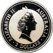 Australia 2 Dollars Kookaburra. Florin 1951 Privy Mark 1995 Proof KM# 261.2 ELIZABETH II AUSTRALIA 2 DOLLARS coin obverse Australia 2 Dollars Kookaburra. Florin 1951 Privy Mark 1995 Proof KM# 261.2 ELIZABETH II AUSTRALIA 2 DOLLARS coin obverse