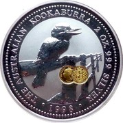 Australia 2 Dollars Kookaburra. Gold Sovereign 1871 Shield privy mark 1998 Proof KM# 363.4 THE AUSTRALIAN KOOKABURRA 2 OZ. 999 SILVER 1998 coin reverse Australia 2 Dollars Kookaburra. Gold Sovereign 1871 Shield privy mark 1998 Proof KM# 363.4 THE AUSTRALIAN KOOKABURRA 2 OZ. 999 SILVER 1998 coin reverse
