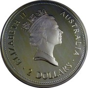 Australia 2 Dollars Kookaburra. Sovereign George V Privy Mark 1994 Proof KM# 261.5 ELIZABETH II AUSTRALIA 2 DOLLARS coin obverse Australia 2 Dollars Kookaburra. Sovereign George V Privy Mark 1994 Proof KM# 261.5 ELIZABETH II AUSTRALIA 2 DOLLARS coin obverse