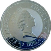 Australia 2 Dollars Kookaburra. Star Pagoda privy mark 1996 Proof KM# 290.5 ELIZABETH II AUSTRALIA 2 DOLLARS coin obverse Australia 2 Dollars Kookaburra. Star Pagoda privy mark 1996 Proof KM# 290.5 ELIZABETH II AUSTRALIA 2 DOLLARS coin obverse