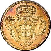 Portugal 2 Escudos (1/2 Peca. 3200 Reis) 1776 KM# 246 Kingdom Milled coinage coin reverse Portugal 2 Escudos (1/2 Peca. 3200 Reis) 1776 KM# 246 Kingdom Milled coinage coin reverse
