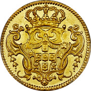 Portugal 2 Escudos 1734 KM# 220.9 Kingdom Milled coinage coin reverse Portugal 2 Escudos 1734 KM# 220.9 Kingdom Milled coinage coin reverse