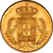 Portugal 2 Escudos 1828 KM# 387 Kingdom Milled coinage coin reverse