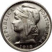Portugal 20 Centavos 1916 KM# 562 Republic REPUBLICA PORTUGUESA 1916 coin obverse Portugal 20 Centavos 1916 KM# 562 Republic REPUBLICA PORTUGUESA 1916 coin obverse