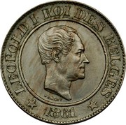 Belgium 20 Centimes (Leopold I) KM# 20 LEOPOLD I ROI DES BELGES 1861 BRAEMT coin obverse Belgium 20 Centimes (Leopold I) KM# 20 LEOPOLD I ROI DES BELGES 1861 BRAEMT coin obverse