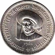 Portugal 20 Escudos Prince Henry the Navigator 1960 KM# 589 QUINTO CENTENARIO DA MORTE DO INFANTE DOM HENRIQUE 1960 coin reverse Portugal 20 Escudos Prince Henry the Navigator 1960 KM# 589 QUINTO CENTENARIO DA MORTE DO INFANTE DOM HENRIQUE 1960 coin reverse
