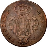 Portugal 20 Reis 1795 KM# 3 Prortuguese Administration Provincial coinage MARIA I DEI GRATIA coin obverse Portugal 20 Reis 1795 KM# 3 Prortuguese Administration Provincial coinage MARIA I DEI GRATIA coin obverse