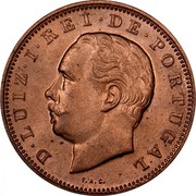 Portugal 20 Reis 1883 KM# 527 Kingdom Decimal coinage D LUIZ I REI DE PORTUGAL coin obverse Portugal 20 Reis 1883 KM# 527 Kingdom Decimal coinage D LUIZ I REI DE PORTUGAL coin obverse