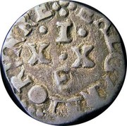 Portugal 20 Reis Joao IV ND KM# 31 EALGARBIORVMRE .I. X.X E coin reverse Portugal 20 Reis Joao IV ND KM# 31 EALGARBIORVMRE .I. X.X E coin reverse