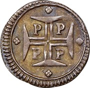 Portugal 20 Reis Pedro II 1688 P KM# 133 P P P P coin reverse Portugal 20 Reis Pedro II 1688 P KM# 133 P P P P coin reverse