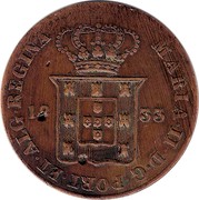 Portugal 20 Reis (Vinten) 1833 KM# 400 Kingdom Milled coinage MARIA II D G PORT ET ALG REGINA 1833 coin obverse Portugal 20 Reis (Vinten) 1833 KM# 400 Kingdom Milled coinage MARIA II D G PORT ET ALG REGINA 1833 coin obverse
