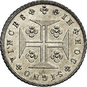 Portugal 200 Reis 1829 KM# 392 Kingdom Milled coinage IN HOC SIGNO VINCES coin reverse Portugal 200 Reis 1829 KM# 392 Kingdom Milled coinage IN HOC SIGNO VINCES coin reverse