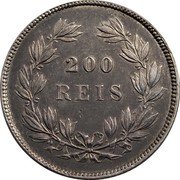 Portugal 200 Reis 1843 KM# 474 Kingdom Decimal coinage 200 REIS coin reverse Portugal 200 Reis 1843 KM# 474 Kingdom Decimal coinage 200 REIS coin reverse