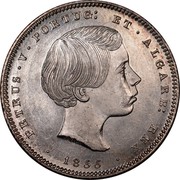 Portugal 200 Reis 1855 KM# 491 Kingdom Decimal coinage PETRUS V PORTUG ET ALGARB REX 1855 coin obverse Portugal 200 Reis 1855 KM# 491 Kingdom Decimal coinage PETRUS V PORTUG ET ALGARB REX 1855 coin obverse