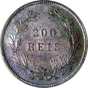 Portugal 200 Reis 1862 KM# 507 Kingdom Decimal coinage 200 REIS coin reverse Portugal 200 Reis 1862 KM# 507 Kingdom Decimal coinage 200 REIS coin reverse