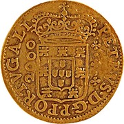 Portugal 2000 Reis Pedro Prince Regent 1681 KM# 116 PETRVS·D·G·P·PORTVGALI 2000 coin obverse Portugal 2000 Reis Pedro Prince Regent 1681 KM# 116 PETRVS·D·G·P·PORTVGALI 2000 coin obverse