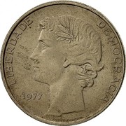 Portugal 25 Escudos 1977 KM# 607 Republic LIBERDADE DEMOCRACIA 1978 NORTE D'ALMEIDA coin reverse Portugal 25 Escudos 1977 KM# 607 Republic LIBERDADE DEMOCRACIA 1978 NORTE D'ALMEIDA coin reverse