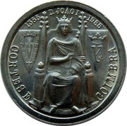 Portugal 25 Escudos 600th Anniversary of the Battle of Aljubarrota 1985 KM# 627 1385 D. JOĀO I 1985 CORTES DE COIMBRA INCM C. MENĒRES coin reverse Portugal 25 Escudos 600th Anniversary of the Battle of Aljubarrota 1985 KM# 627 1385 D. JOĀO I 1985 CORTES DE COIMBRA INCM C. MENĒRES coin reverse
